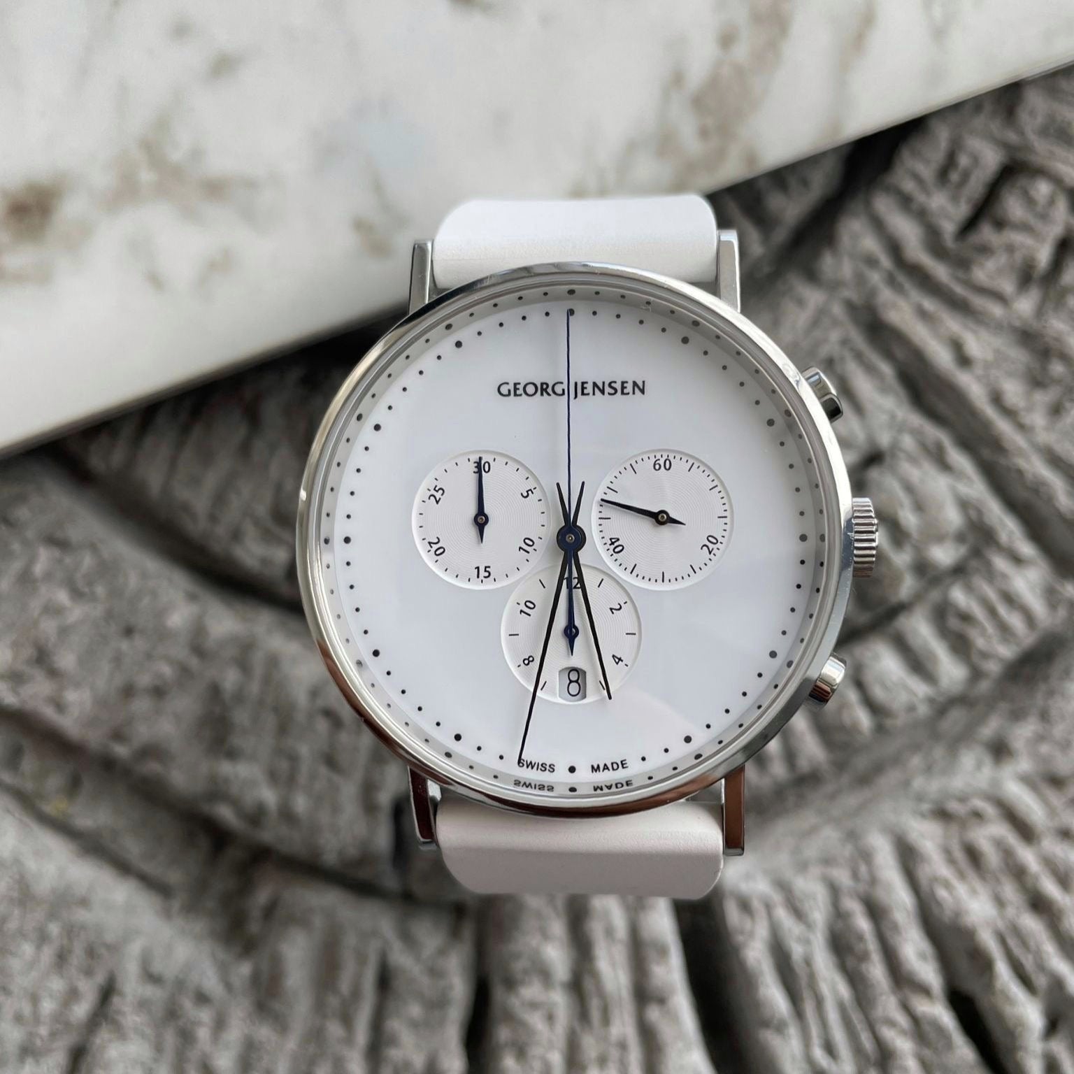 White Rubber Watch Strap