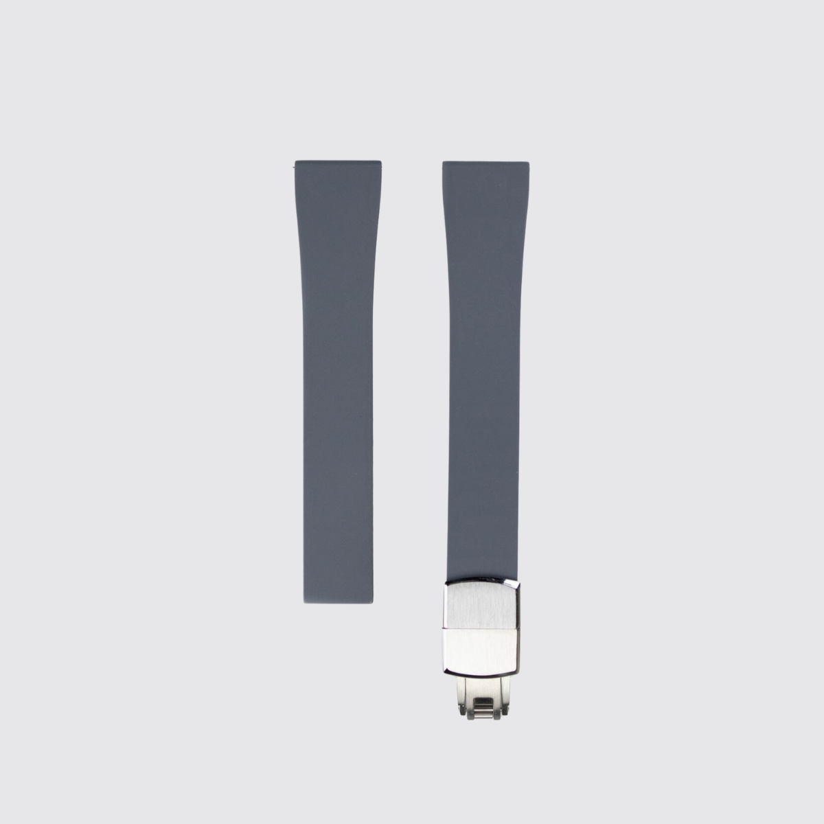 Grey Rubber Watch Strap