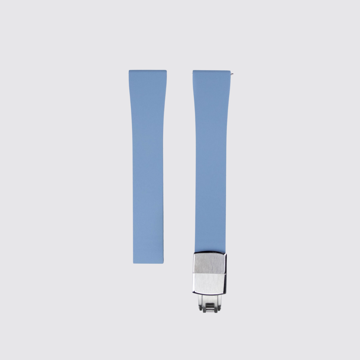 Light Blue Rubber Watch Strap
