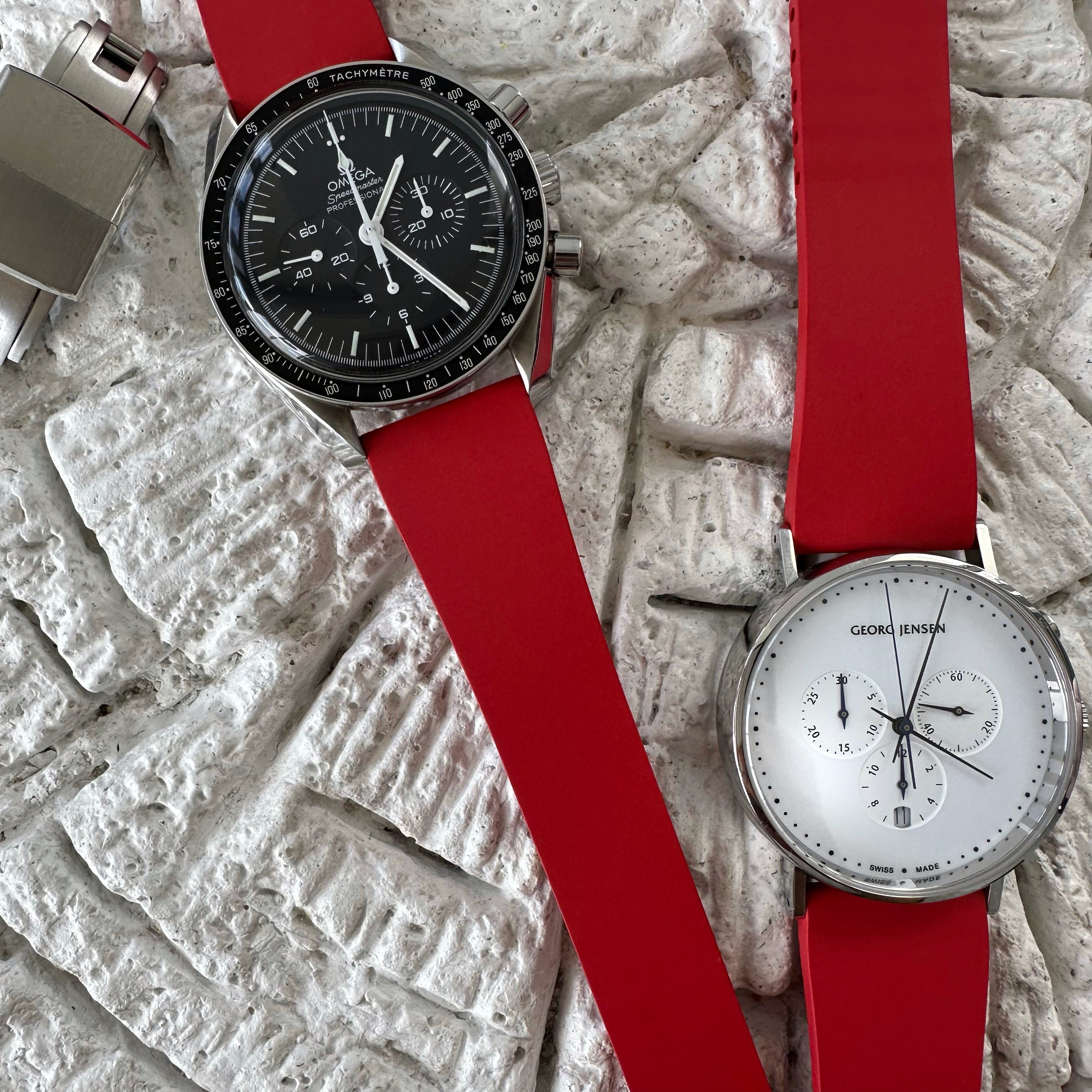 Red Rubber Watch Strap