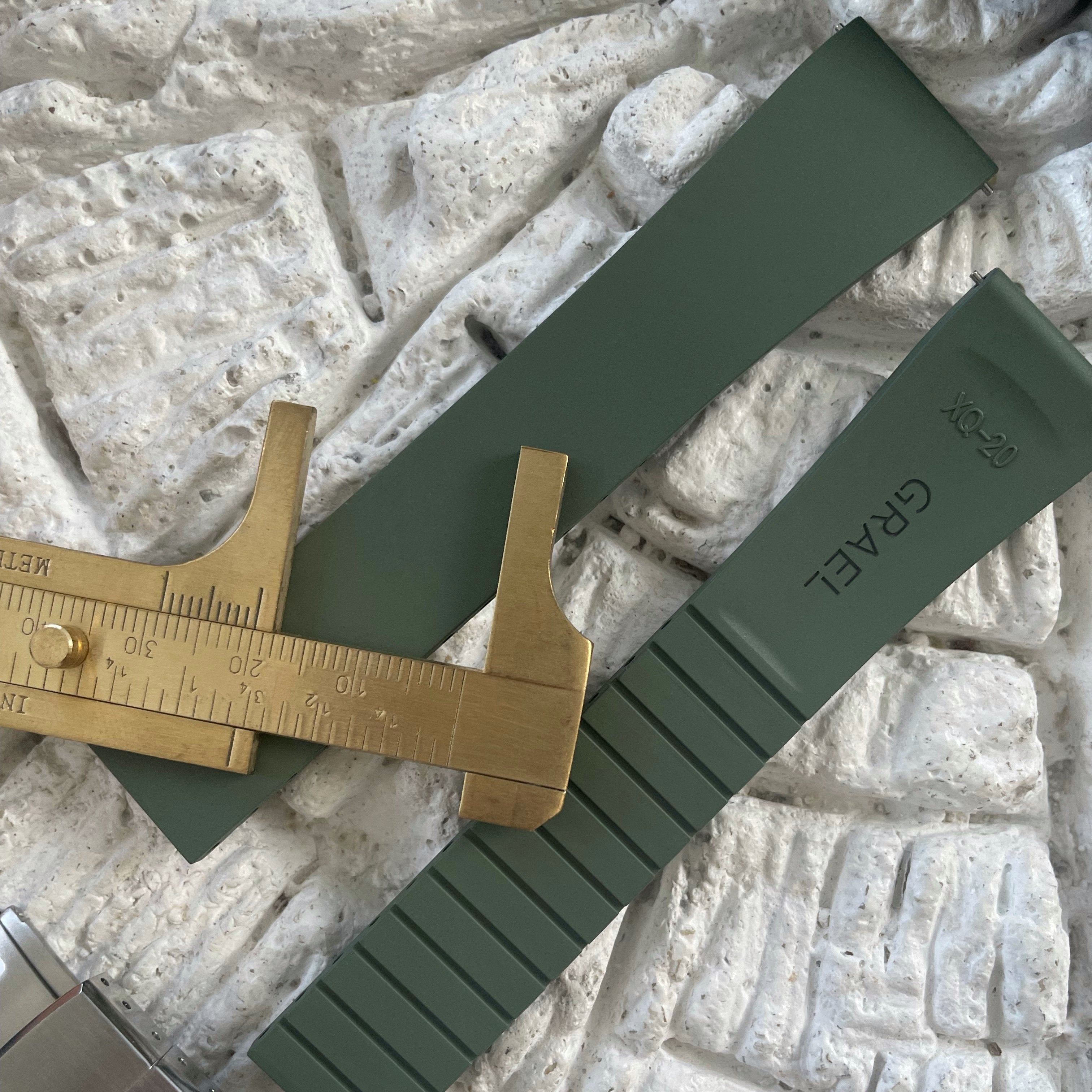 Khaki Rubber Watch Strap