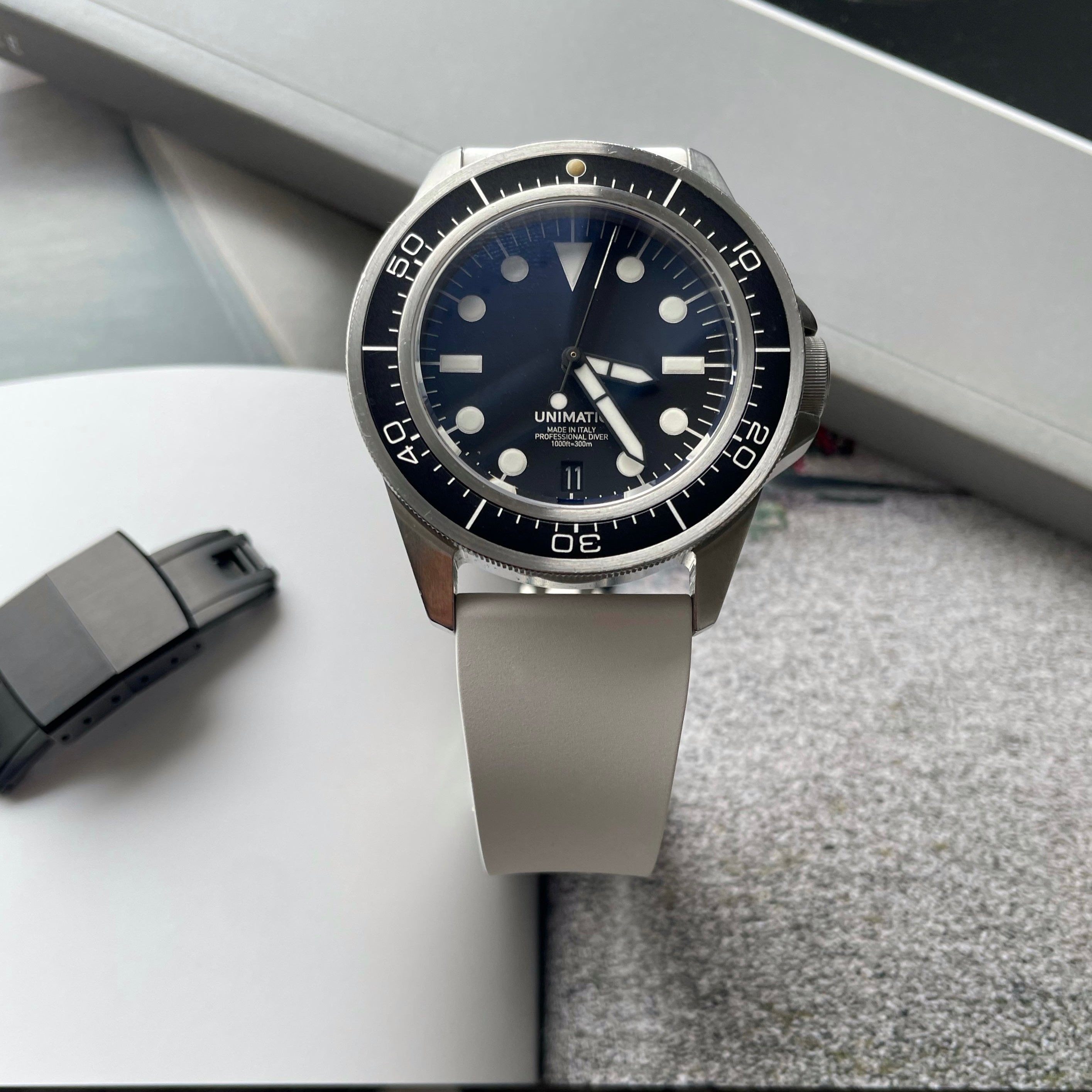 White Rubber Watch Strap