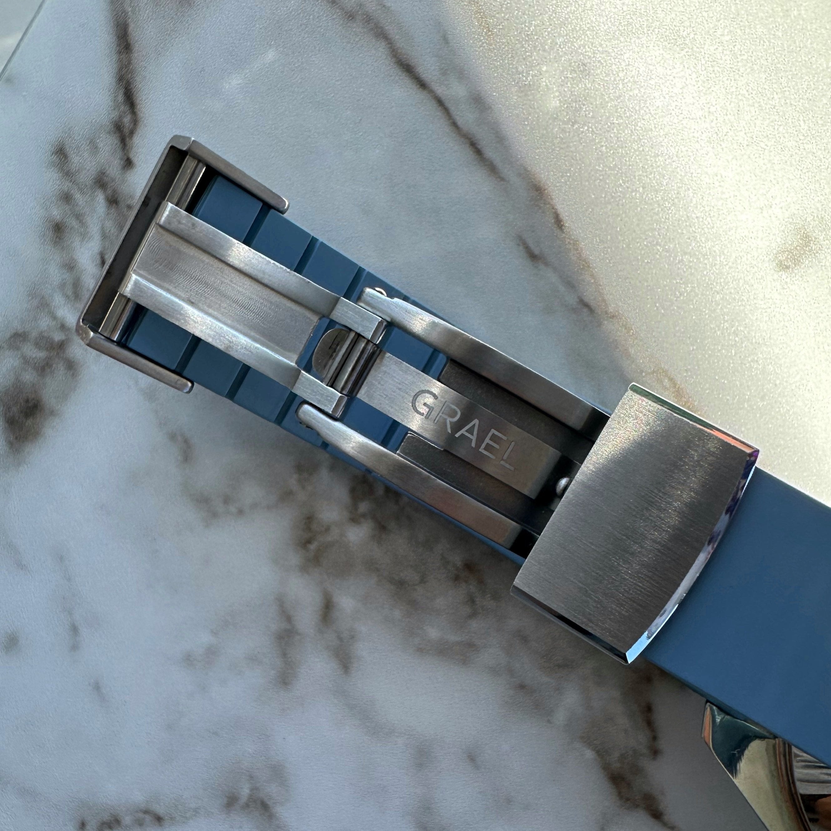 Light Blue Rubber Watch Strap