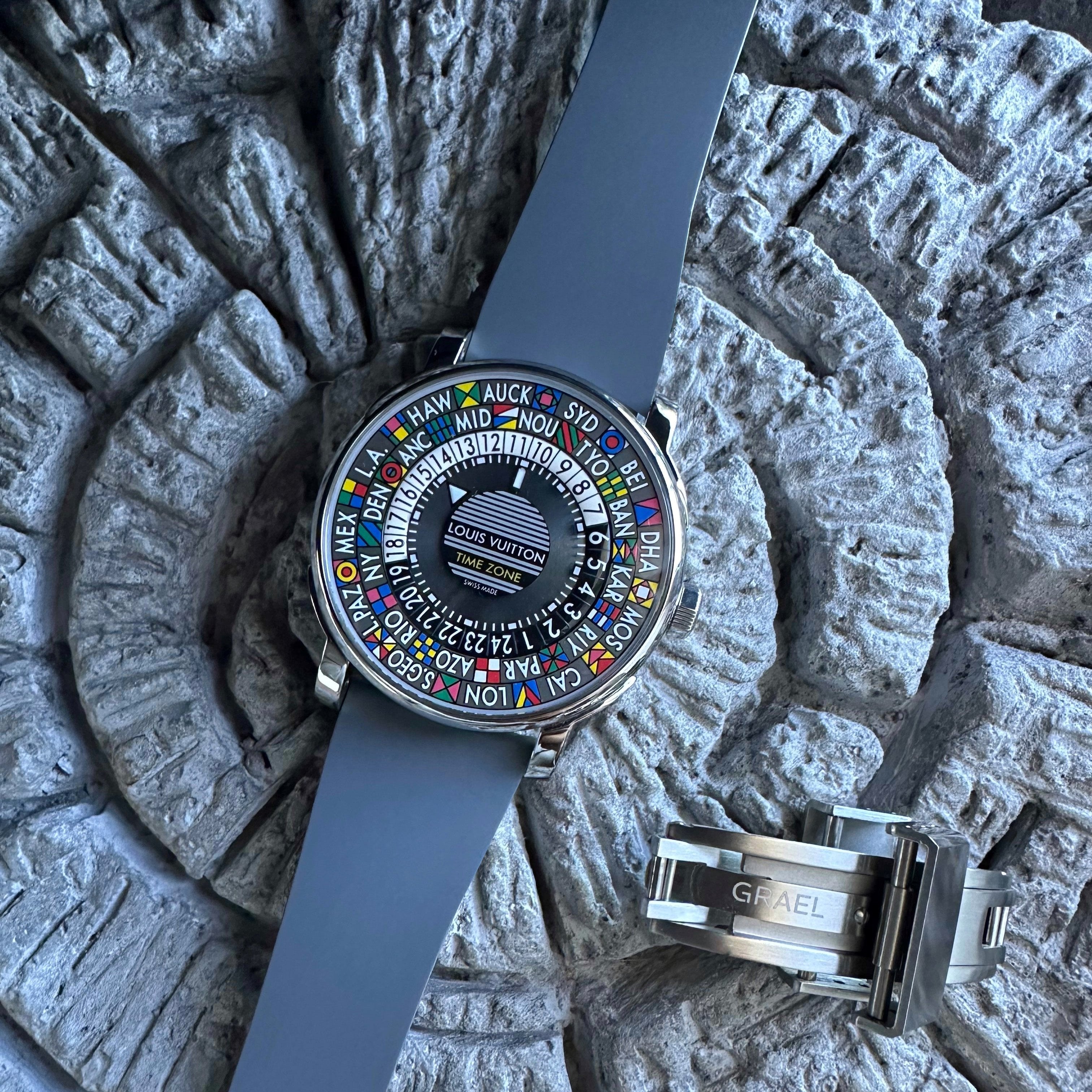 Grey Rubber Watch Strap